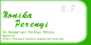 monika perenyi business card